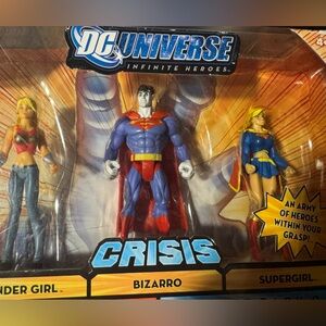 Mattel DC Universe Crisis Action Figures - Bizzaro, Wonder Girl and SuperGirl
